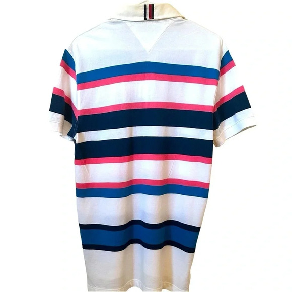 NWT Tommy Hilfiger Men’s Striped Shirt Reg Fit Size M - Picture 2 of 5